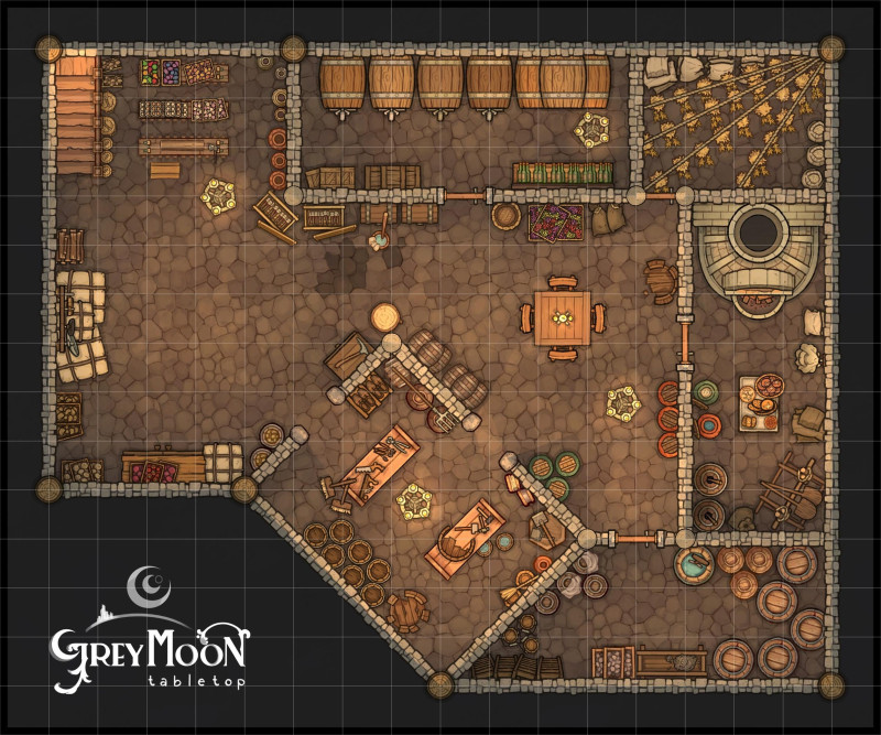 A 2-part set of player bases for prayer-based characters: the Cleric's Lodge and the Paladin's Bailey [multiple]