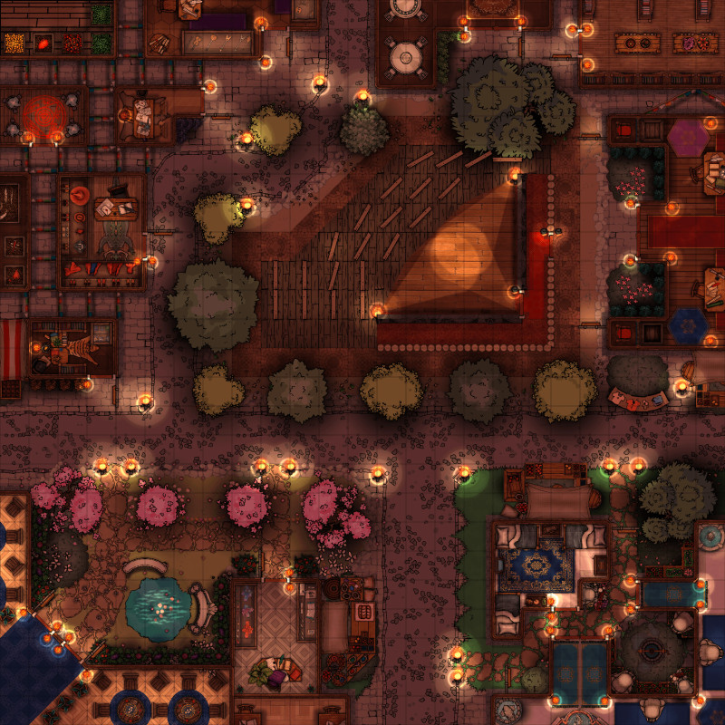 Whiteblade Cultural District (Day/Night Varients) [25x25]