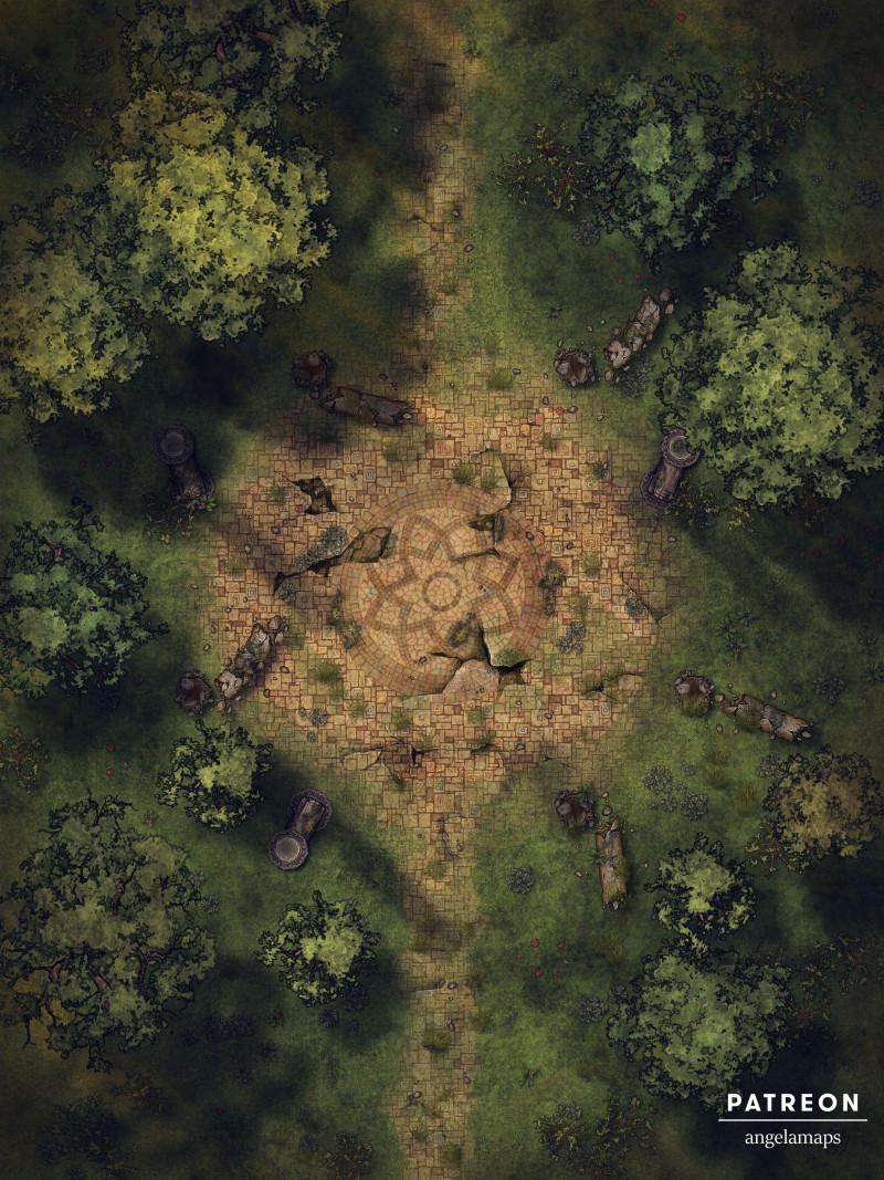 Mysterious Ruin [battlemap] from Angela Maps - 4 versions! [animated] [art]