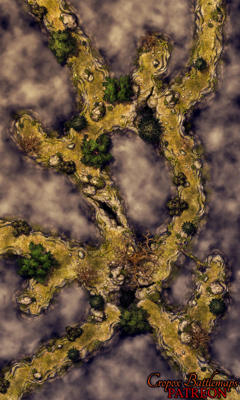 The Cloudfall Trails 30x50 battle map
