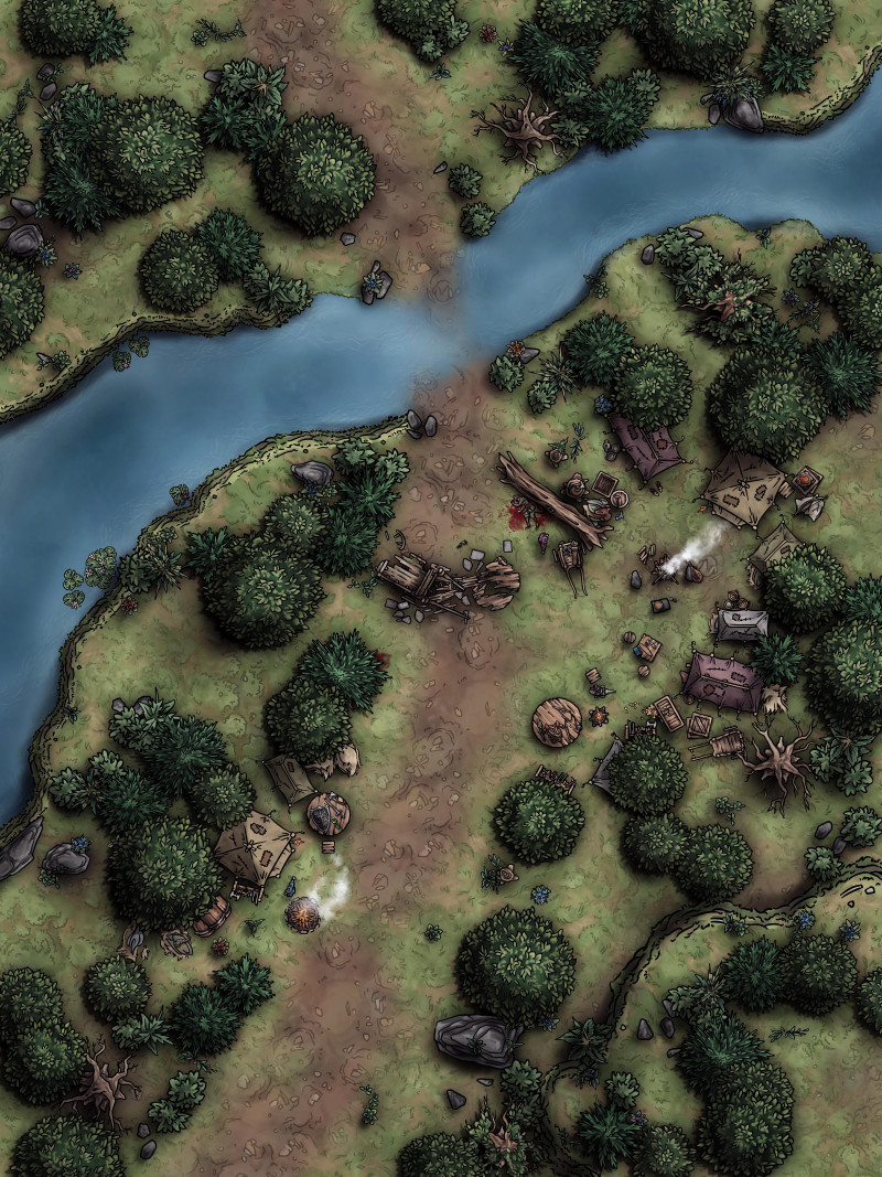 River Crossing Road [30x40] - 5 unique variations