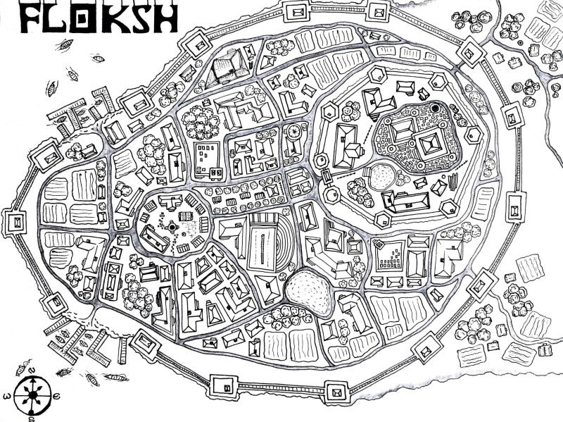 My very first town map