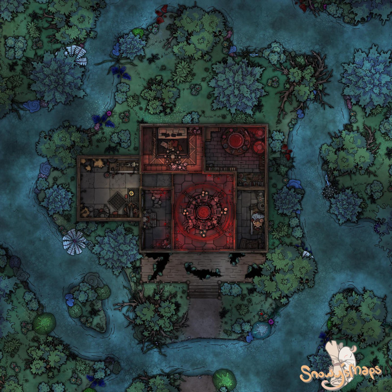 [25x25] Swamp Witch Hut Night