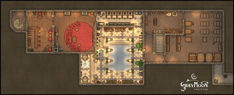 An aristocrat's villa I made for my campaign, based on the real-life Schloss Drachenburg [Multiple]