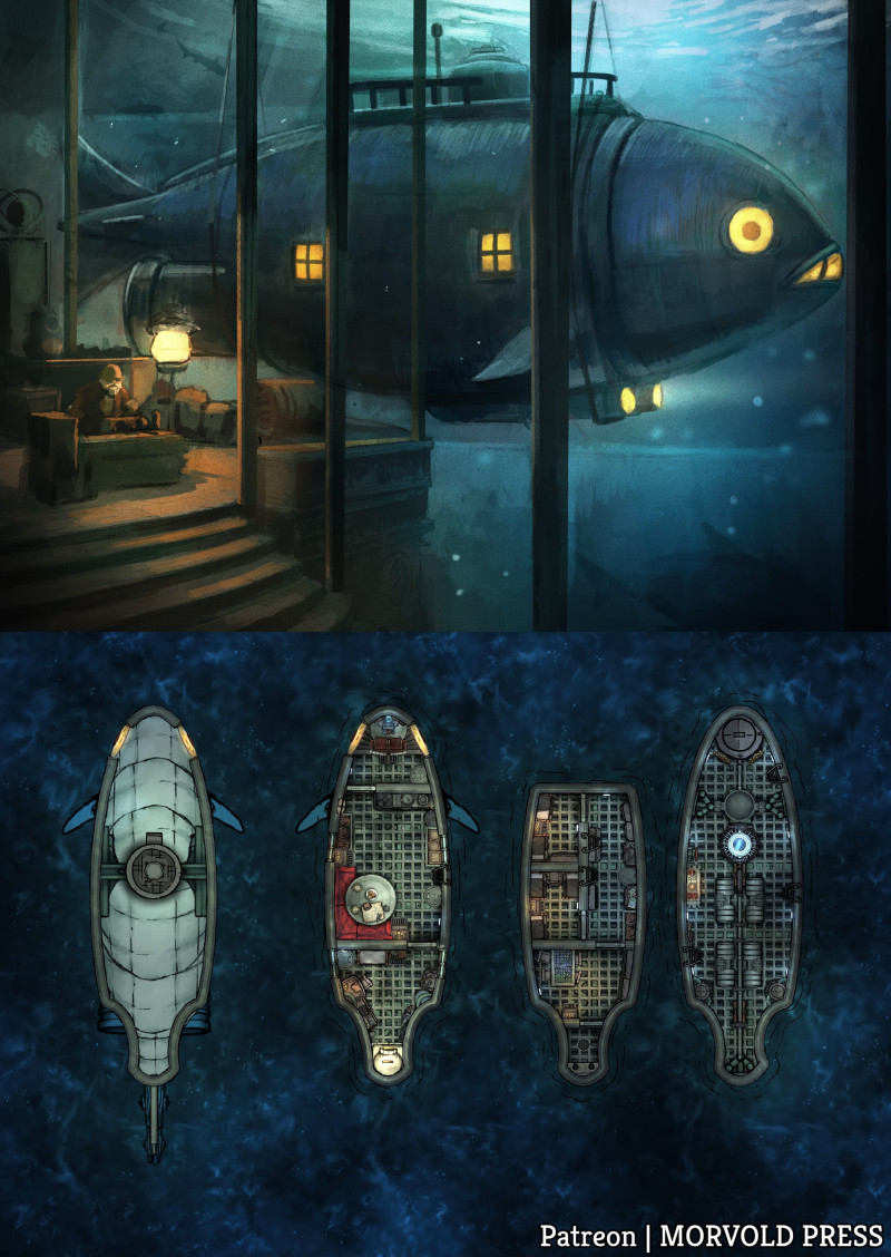 N.A.U.T.I.L.U.S. | Gnomish Submarine [46 x 32]