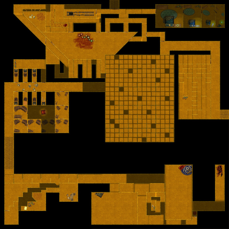 [OC] The Backrooms - 4 Modular Battlemaps (50x50) (Roll20 Ready) - Grid & Gridless