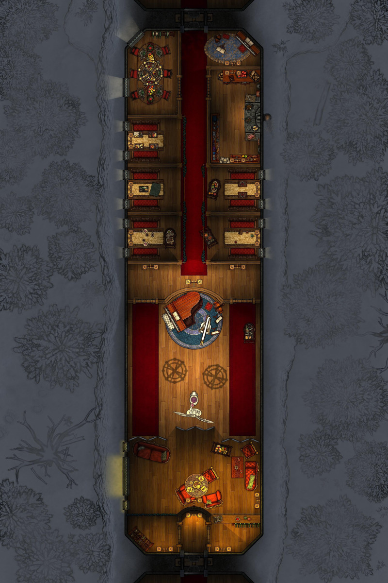 The Blackthorn Express - Orient Express style map - 128ppi