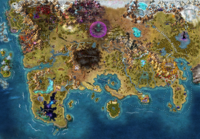 I finished my map for my second campaign, with specific ones for each month for migrating floating islands.