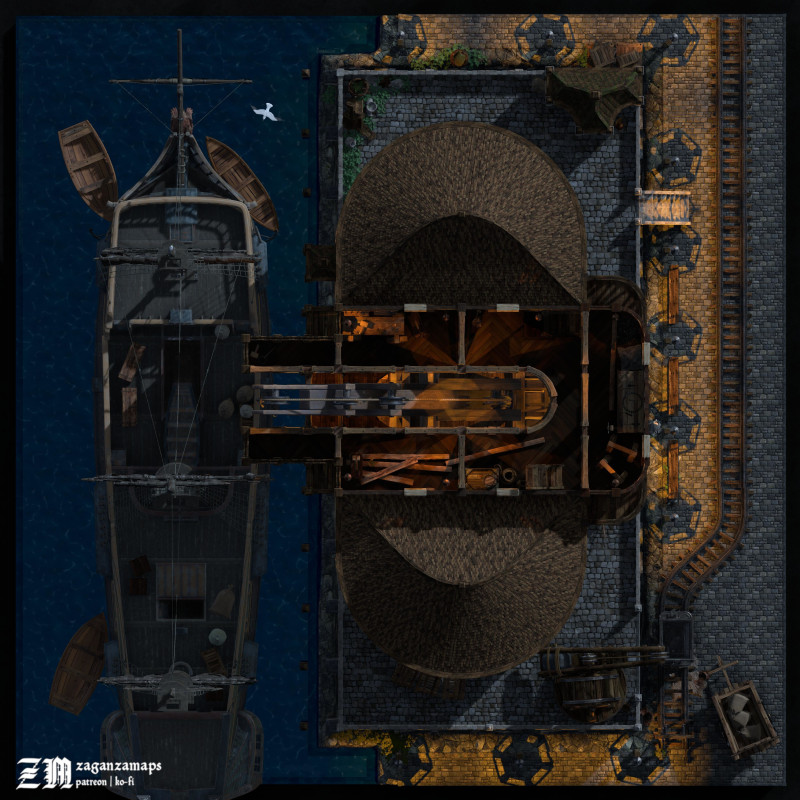 Port crane - 8 levels [26x26] [link to day/night 150DPI maps in the comment]