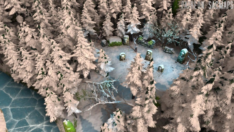 Whatever you do, don't awaken those resting here... THE FORGOTTEN MEMORIAL (45x45, free day & night maps & hundreds more free!)