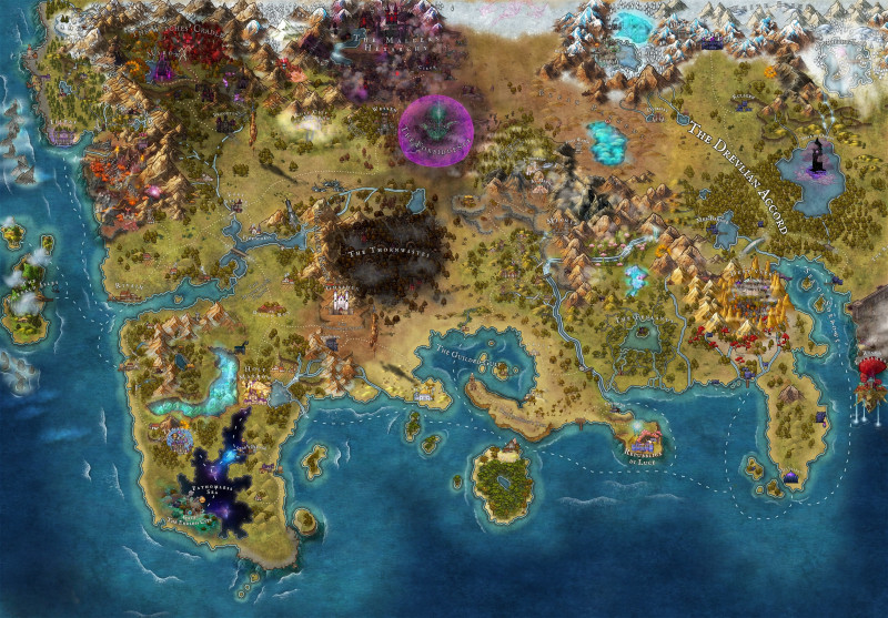 I finished my map for my second campaign, with specific ones for each month for migrating floating islands.