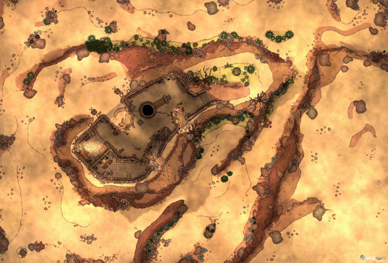 Abandoned Desert Temple [50x34]