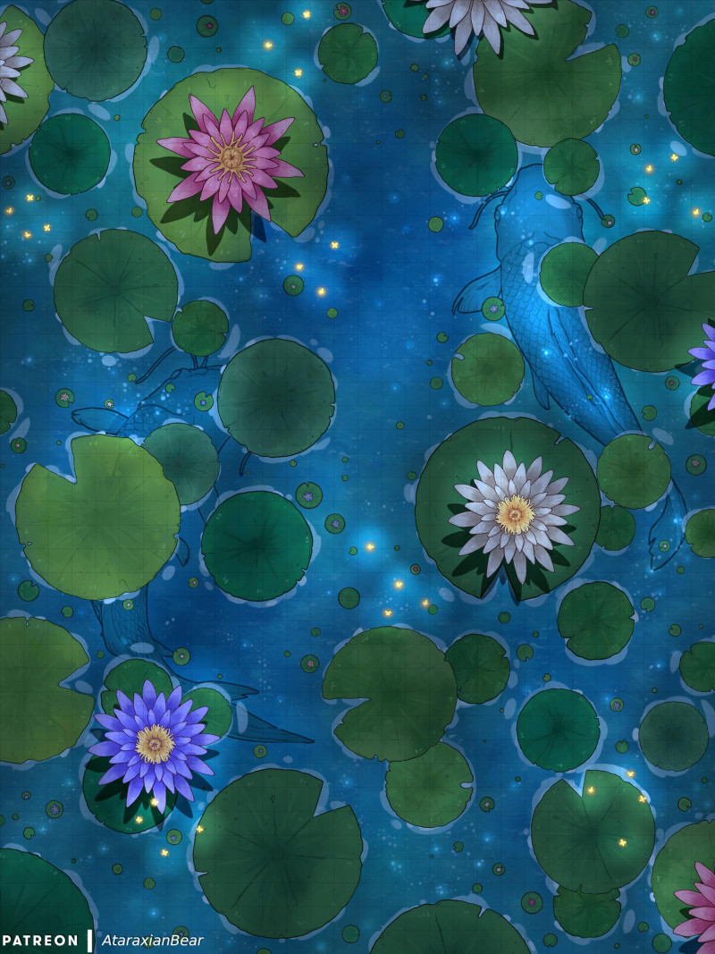 Nighttime adventures on the Lake of Lilies [30x40]