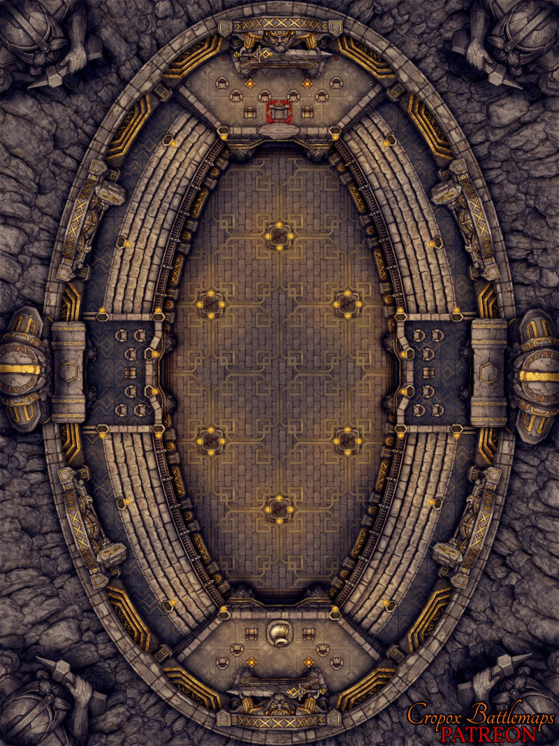 The Great Dwarven Colosseum 30x40 battle map