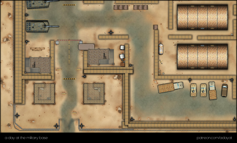 a day at the military base (forward operating base) map compilation + token [48x29 each map]