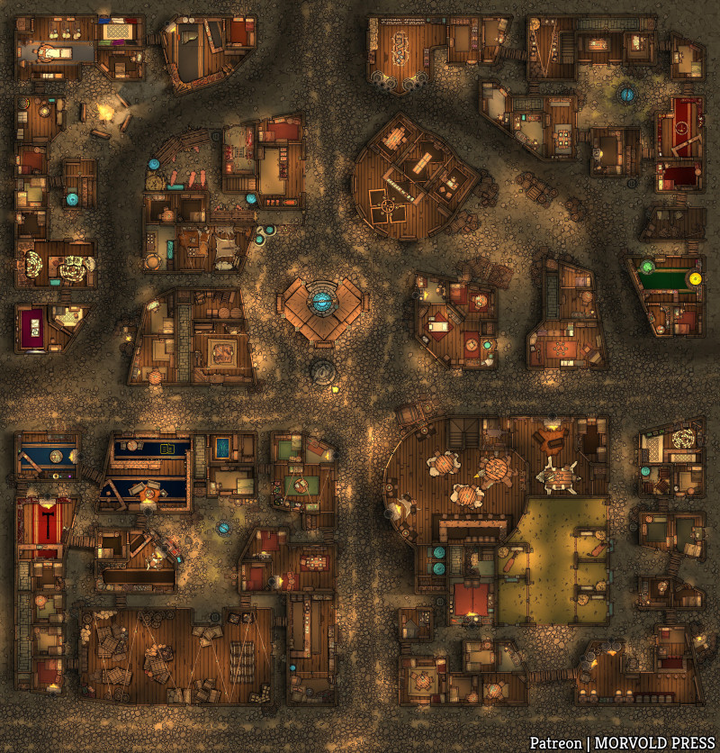 Tavern & 22 Shops for Session Zero [90 x 94]