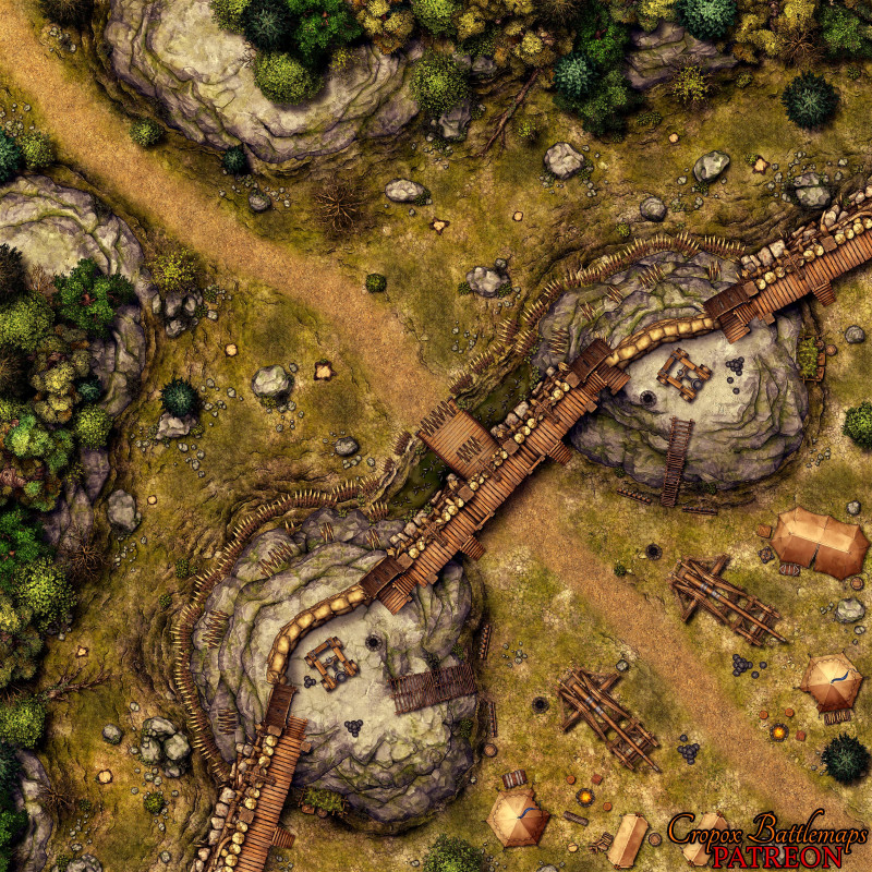 The Border Gate - Defending the Frontier 35x35 battle map