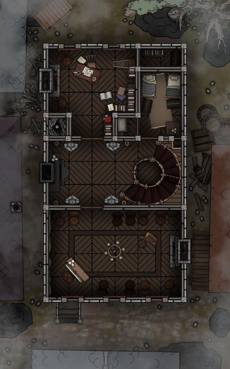Death House [Curse of Strahd] — Free Battlemap [10x16]