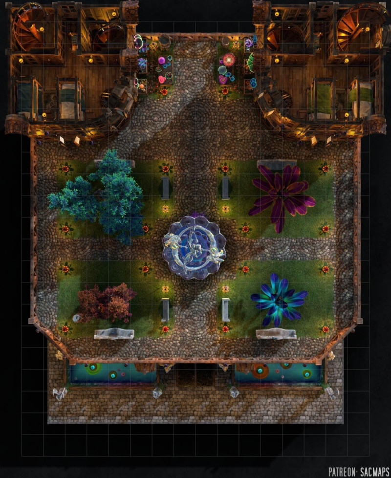 Your party needs a break. Here an educational establishment for them to gatecrash with a hearty 'Hi, fellow kids!' STUDENT WIZARD HALLS (18x22 Multilevel, free day & night maps plus hundreds more!)