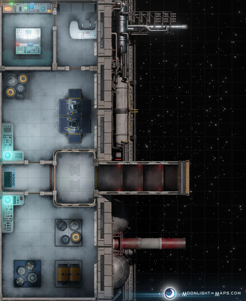 [OC] Can your spelljammer party figure out what is hiding for them at the Space Dock? [18x22]