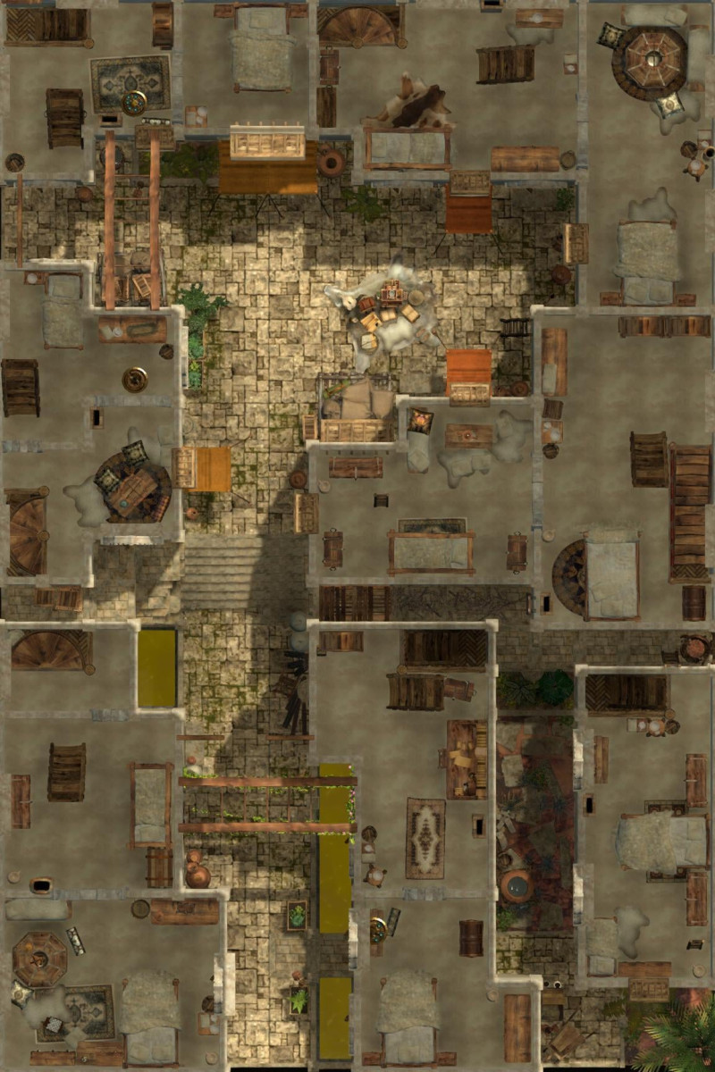 map set: HIDDEN SIDE ALLY - merchant of secrets, 16x24 (day/night in several levels & "merchant placable" & visuals)