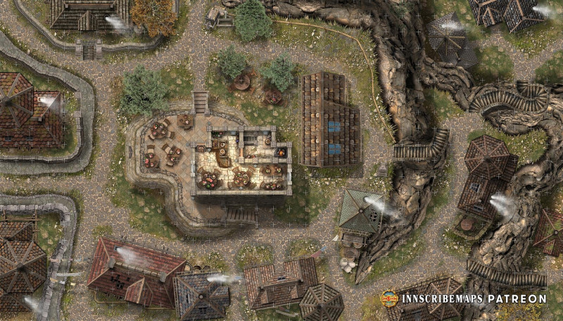 [Art] Your party deserves this! A proper resting place with a proper terrace (with a view!) - Welcome to Stonehaven Rest Inn & Tavern (gif tour + all levels included)