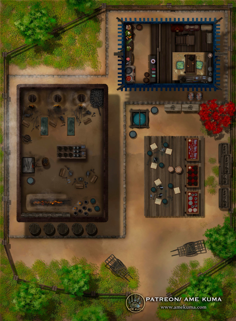Metalworks [44 x 60] [OC] [Hand Drawn] -2 Maps