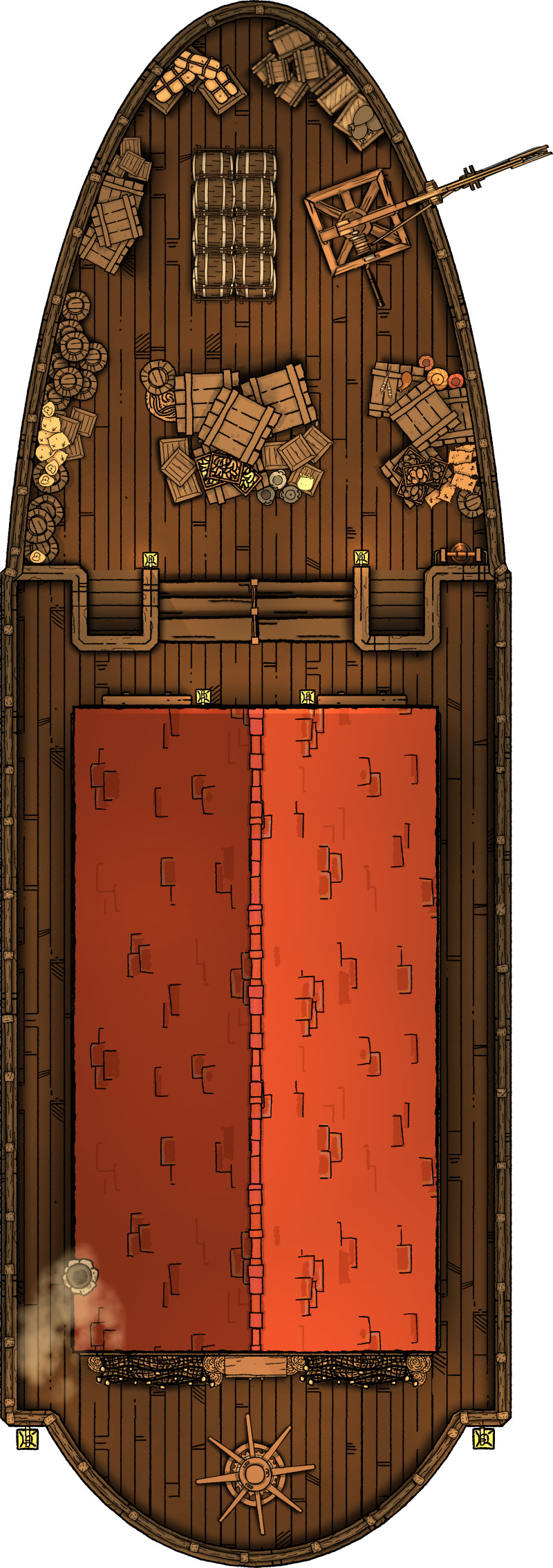 River Barge | 3 Levels & Dock Map [40 x 58]