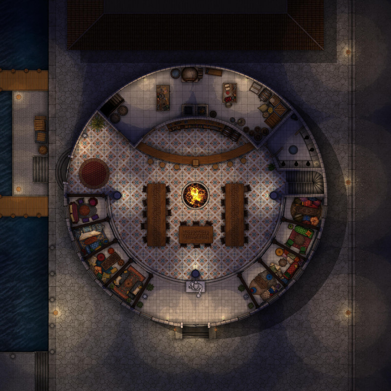 The Red Lotus Tavern (30x30)