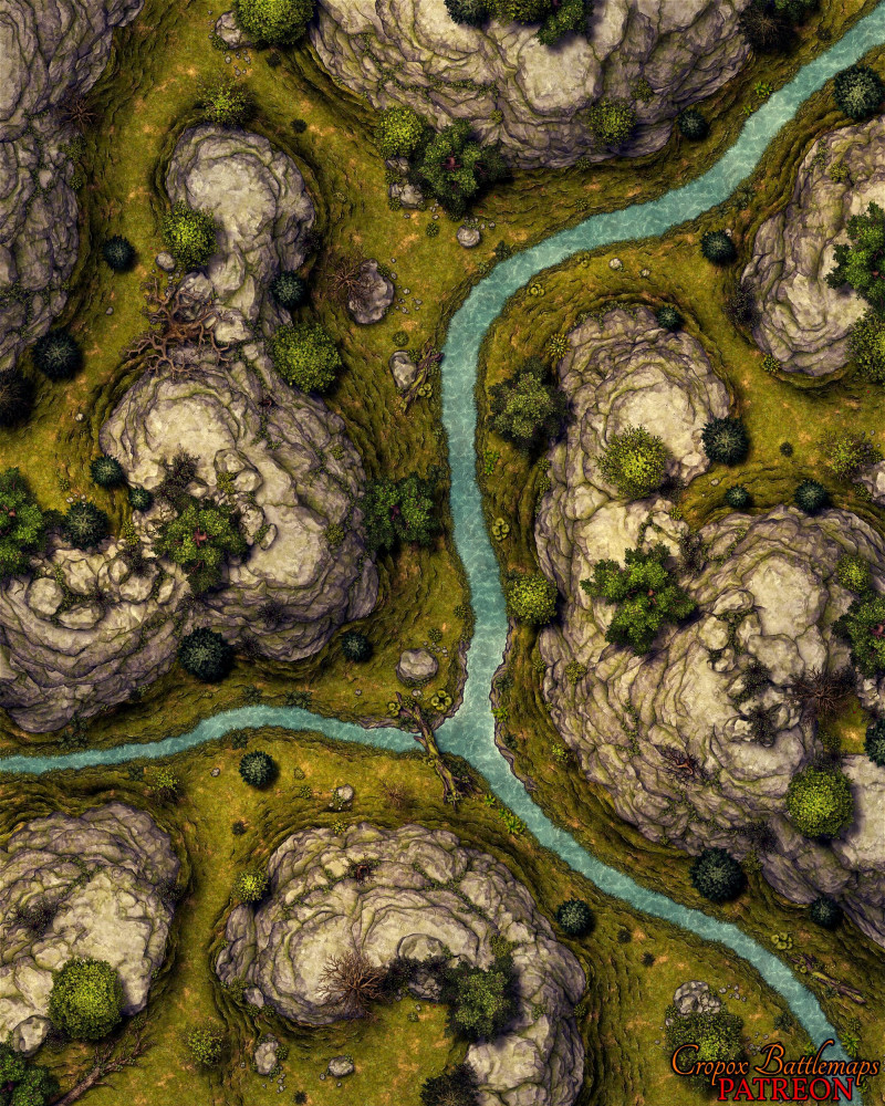 Highland Creek 40x50 battle map