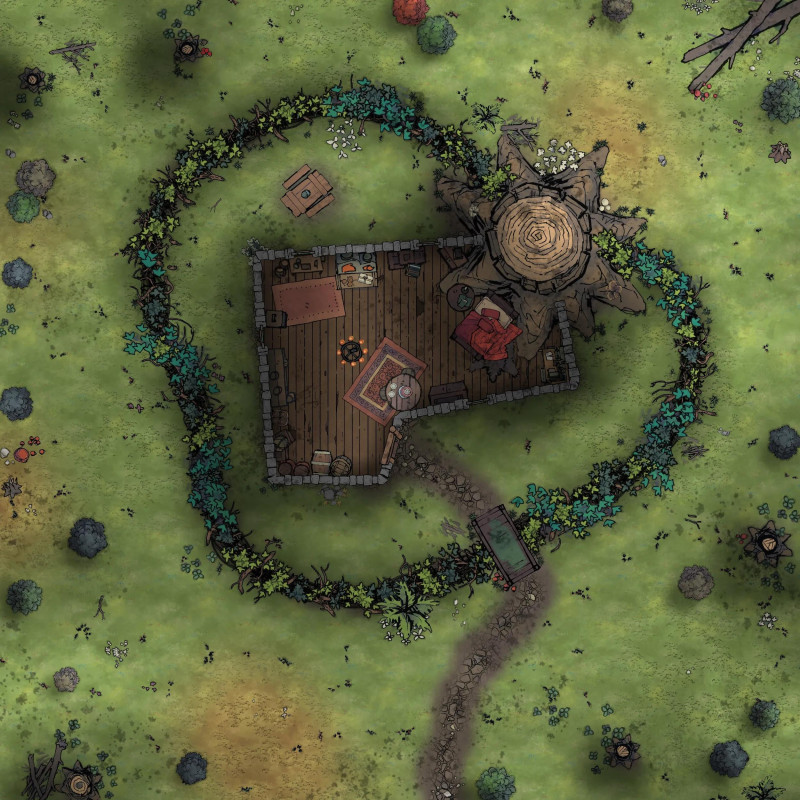 Woodland Cottage [100px DungeonDraftx2MinuteTabletop]