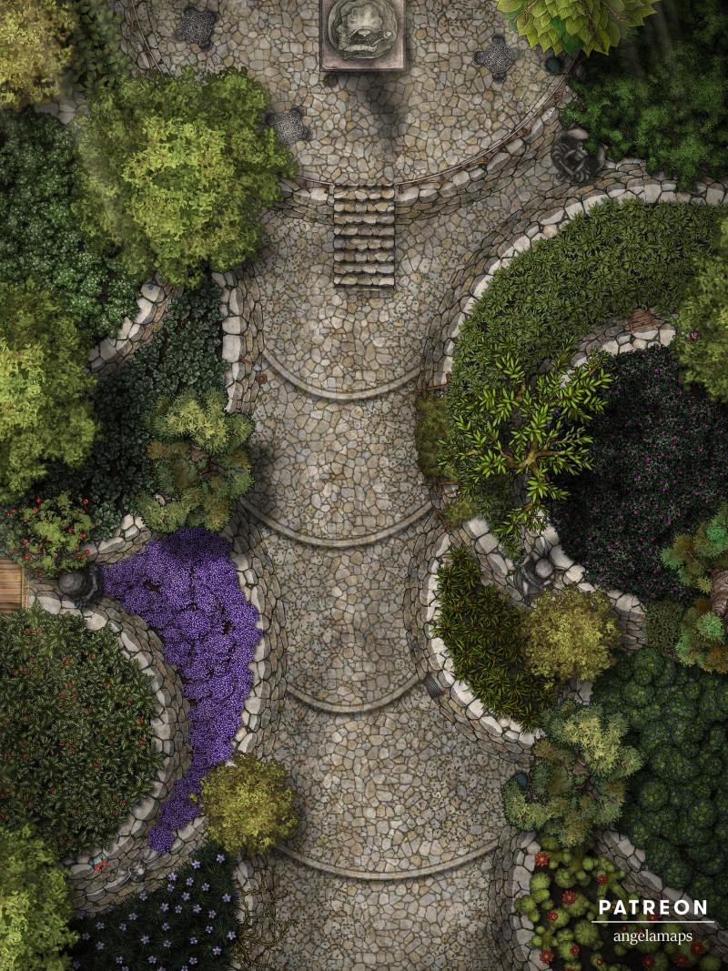Tiered Gardens [battlemap] from Angela Maps - 3 versions! [animated] [art]