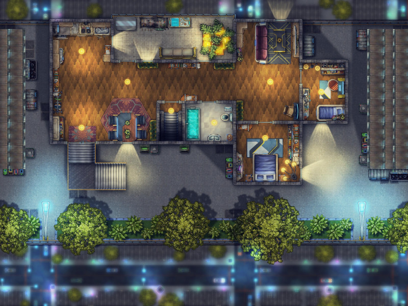 (2 Variants) Scifi City House and Scifi City Hospital (Clonable)