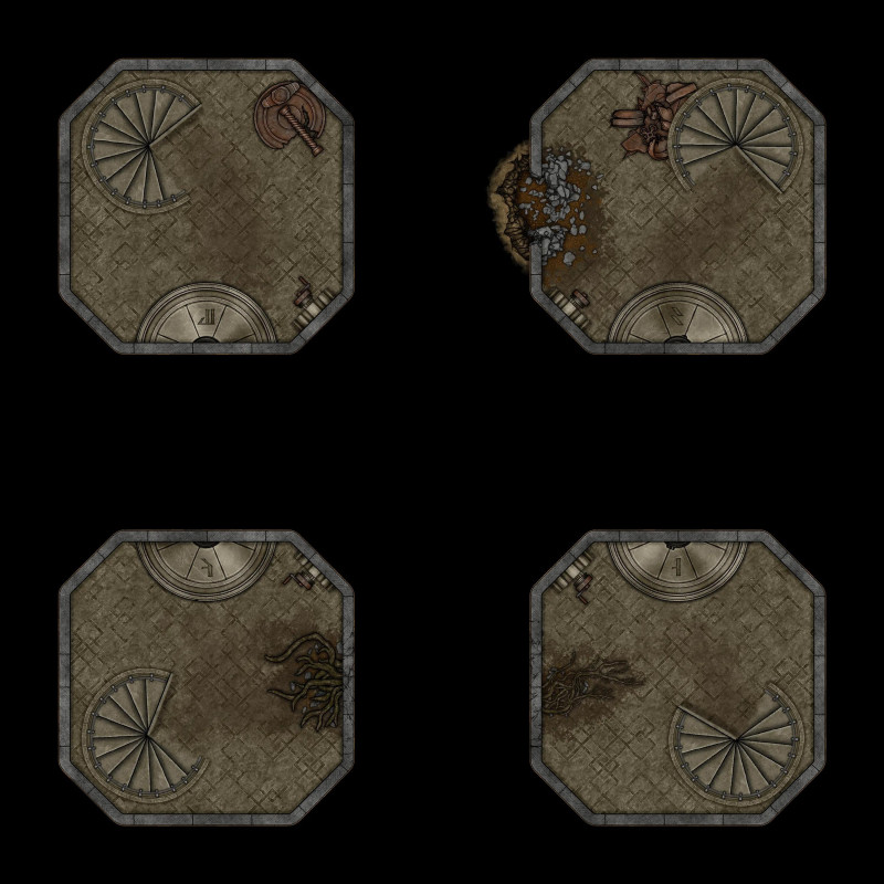 Halls of the Hunting Axe [PotA] 164x163 tiles dungeon mapset