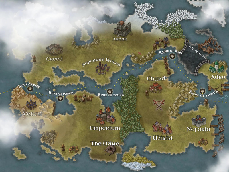 My first map for a fantasy writing piece