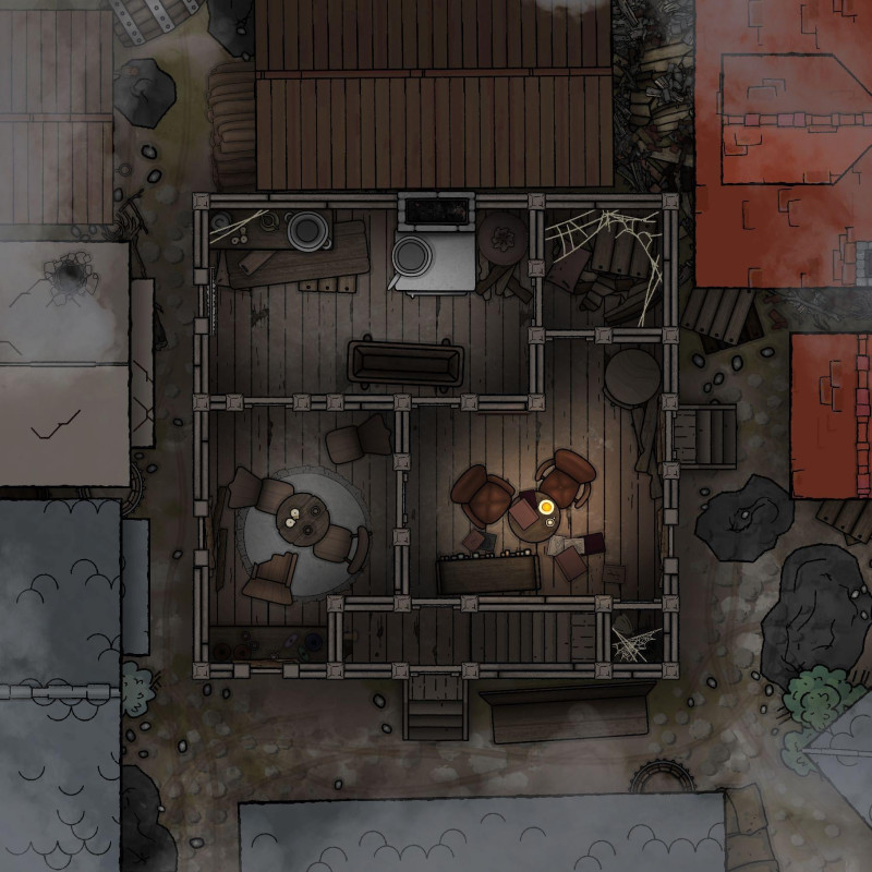 Mad Mary's Townhouse [Curse of Strahd] — Free Battlemap [13x13]