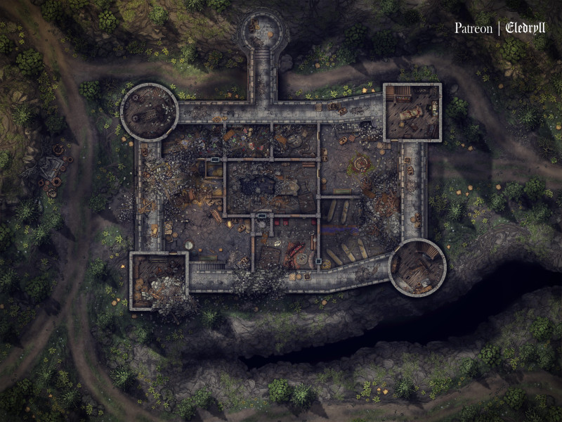 Ruined Castle [60x45] [Gridless]