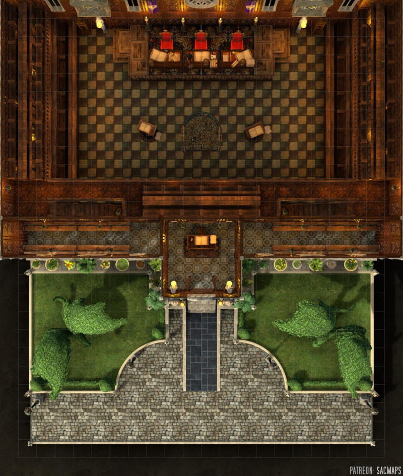 THE COURTHOUSE (22x26 Multilevel) - Are you judge, jury, or executioner? Murderhobos beware! (Free day & night multilevel maps, plus over 1,250 more free maps!)