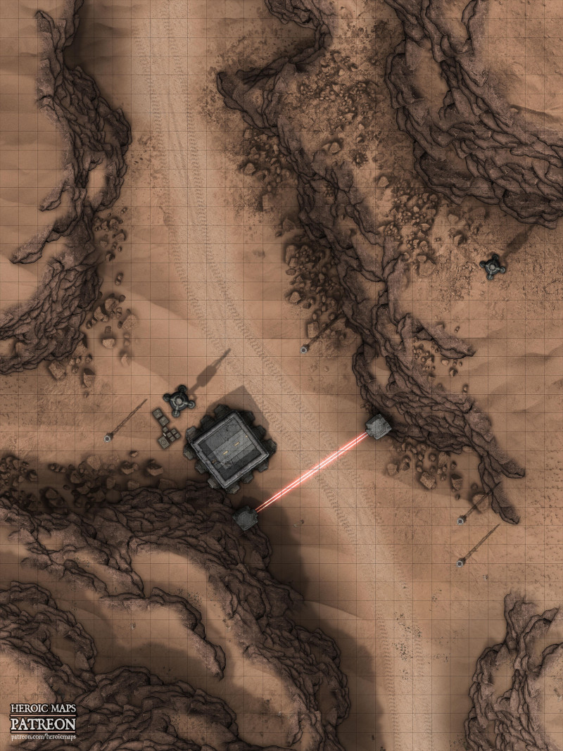 Imperial Checkpoint - Star Wars Battlemap - Heroic Maps