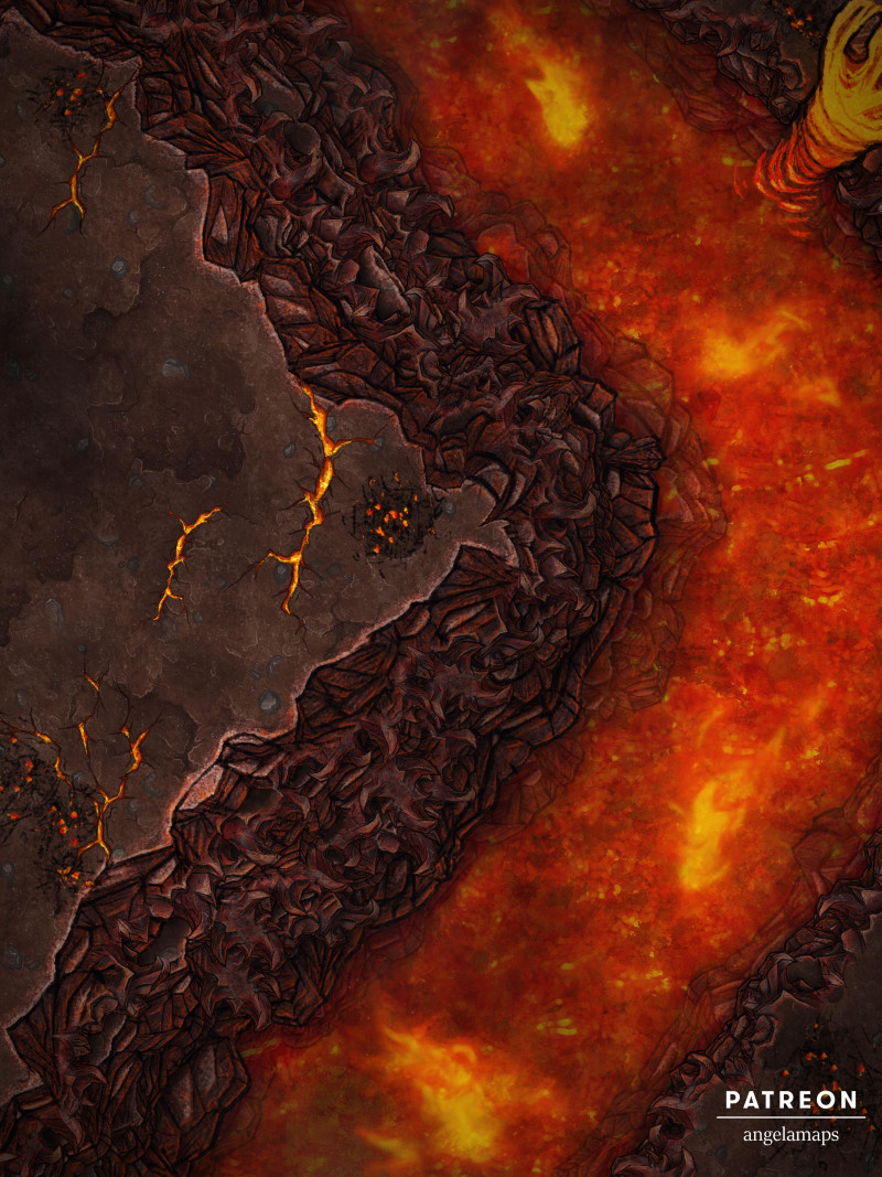 Hellish Heights [battlemap] from Angela Maps - Why do your adventures find themselves in hell? 3 versions! [animated] [art]