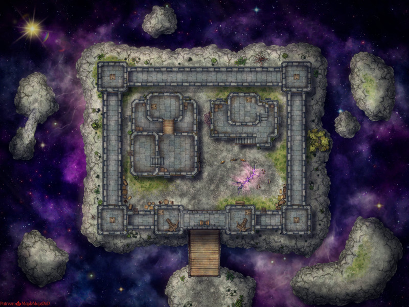 Fortified Outpost - Astral Plane [80x60] [Battle Map] [No AI] [OC] [Art]