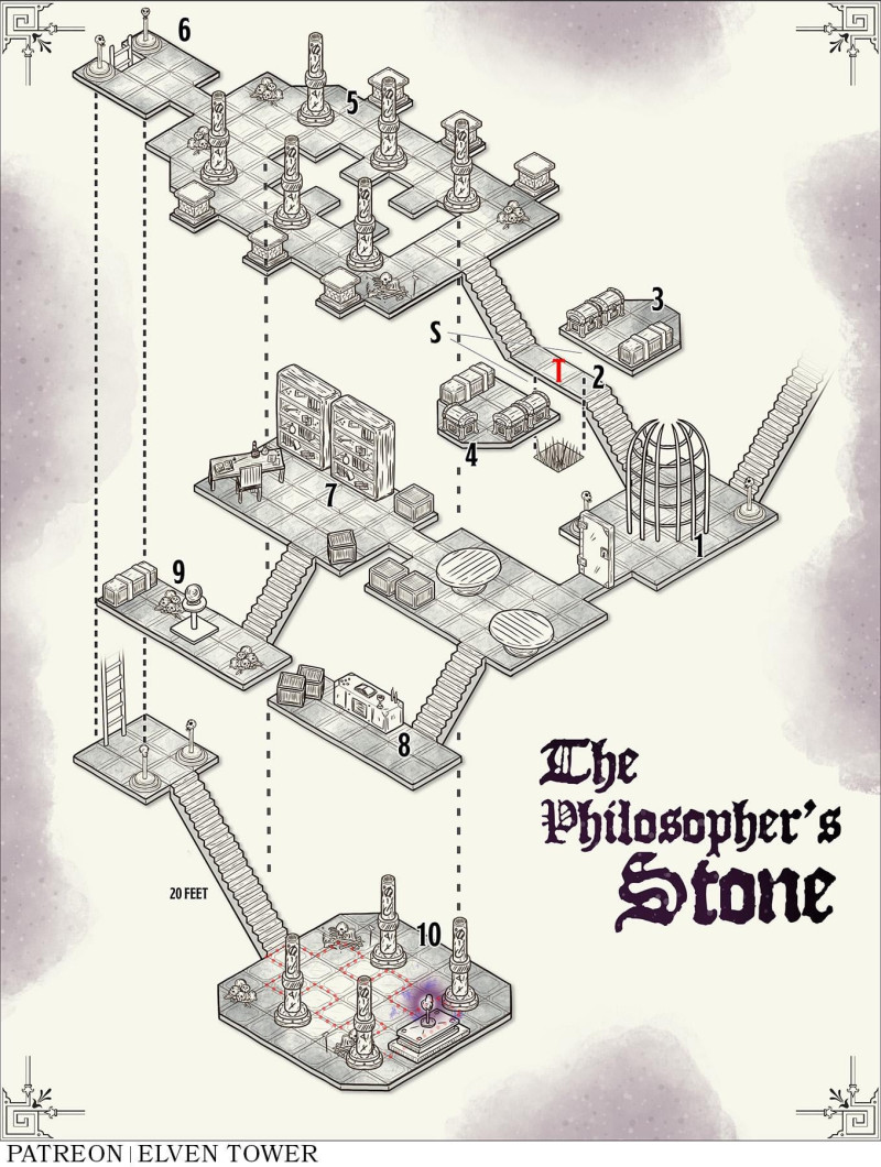 Map 687 - The Philosopher's Stone - Isometric Dungeon