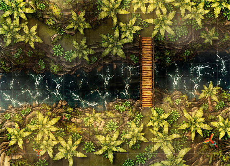 Jungle Cliff Crossing [18x13]