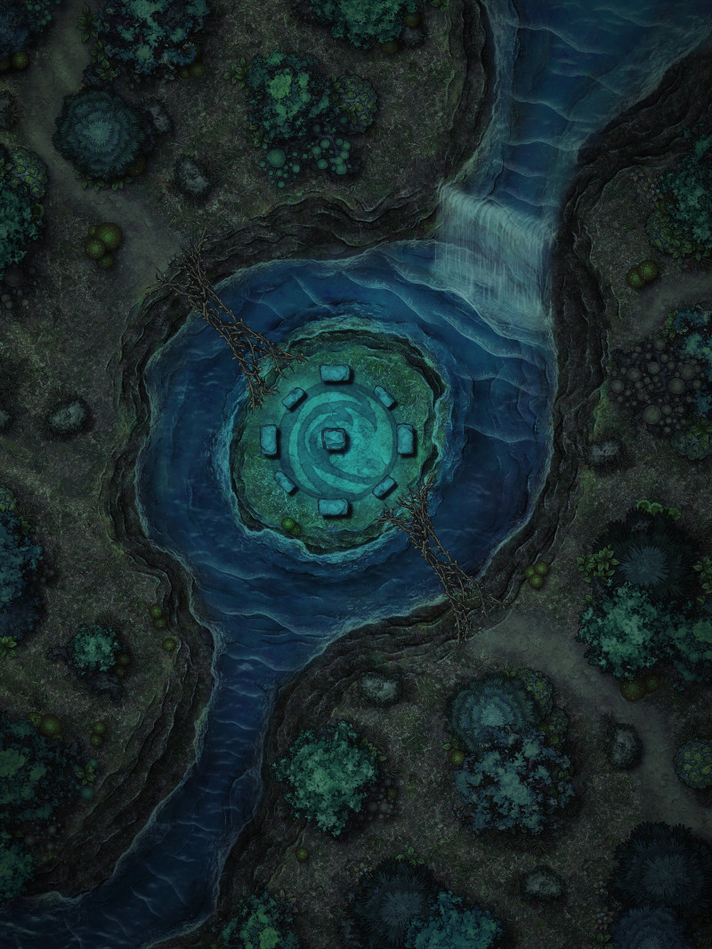 Druid Circle - Fey Forest - Light / Dark [30x40]