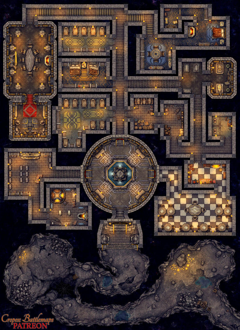 Dwarven Noble House 40x55 battle map