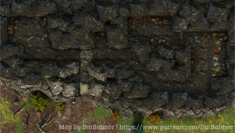 [OC] [Battlemap] The Kobold Warrens [30x17] - Free VTT Map for Foundry/Roll20/FG!