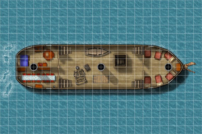 Passenger Sailing Ship [24 x 8] – Free Battlemap