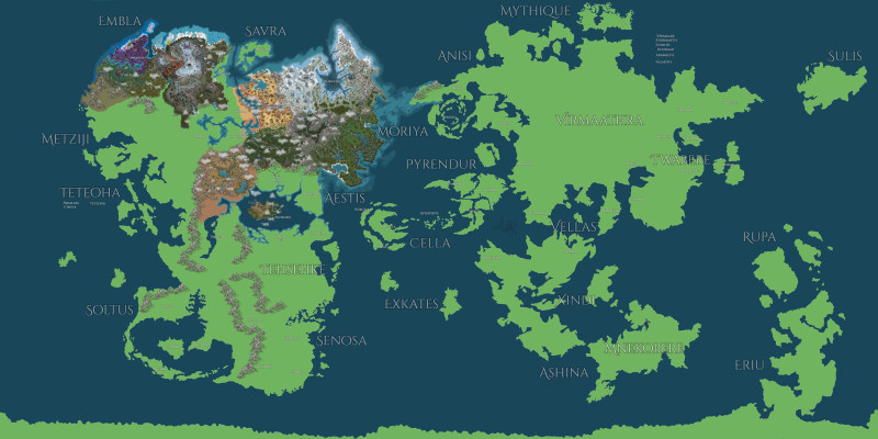 World Map of Aeydas (WIP)