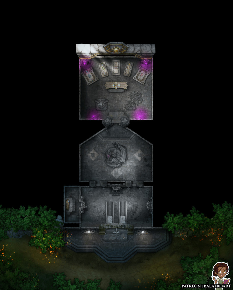 Open Hand Waystation, a collaboration dungeon map for an upcoming Encounter Book for Draw Steel by MCDM.