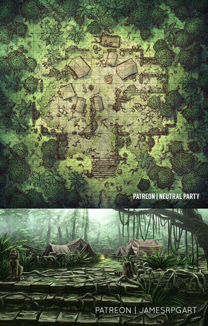 Jungle Camp- a Collaboration with James' RPG Art